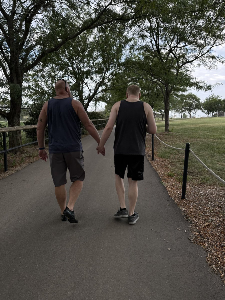 Today is Hold Hands Day! We get a lot of comments about the love that is shown when Trent holds his dad’s hand ❤️. Show some love and hold someone’s hand today! #autismfamily #holdhandsday