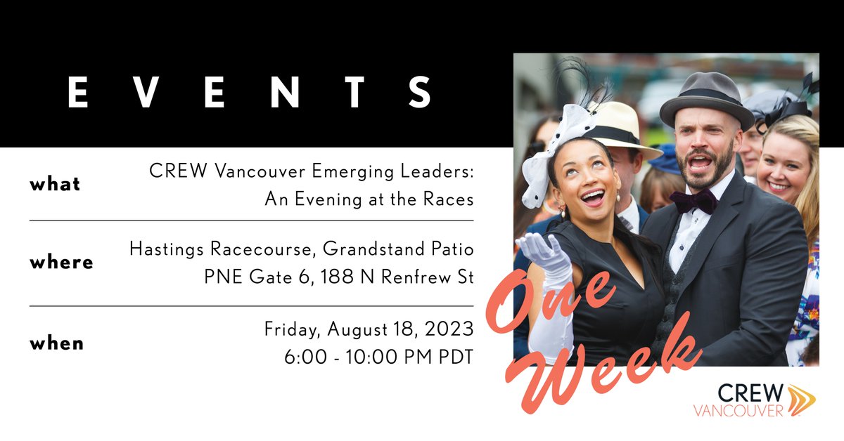 We look forward to hosting our newest signature event Emerging Leaders at the @HastingsRaces on Aug 18th at 6 PM.  This is an exciting new event anticipated to sell out quickly, so make sure to register early at bit.ly/3XqgqUE!