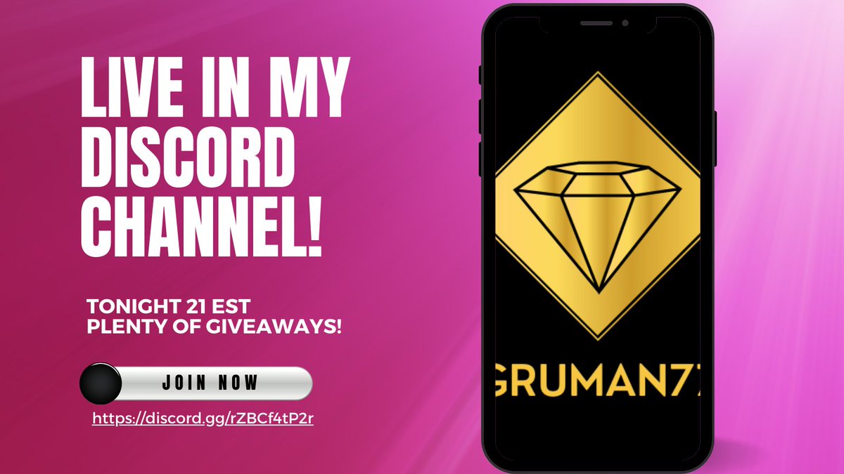 Gruman77's tweet photo. Hey you all! Starting stream in 2 hours! Plenty of giveaways to go! Join my discord group to get in:
https://t.co/6C81B9RF52 https://t.co/seoCPRRT5f