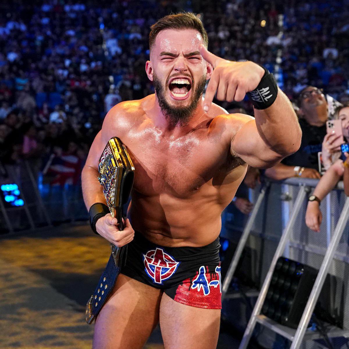 reigns_era's tweet photo. Describe Austin Theory in one word. https://t.co/JCsi08xTu6
