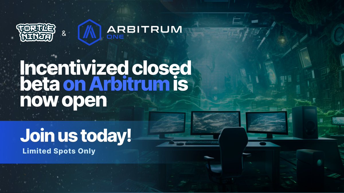 Application for Tortle Ninja incentivized closed beta on <a href="/arbitrum/">Arbitrum</a> is now open! 🚀

Apply here: 8z6ldhpkrhu.typeform.com/to/sHD9ay48

For more details, you can follow this link: tortle-ninja.medium.com/join-tortle-ni…

#betatester #DeFi #Arbitrum
