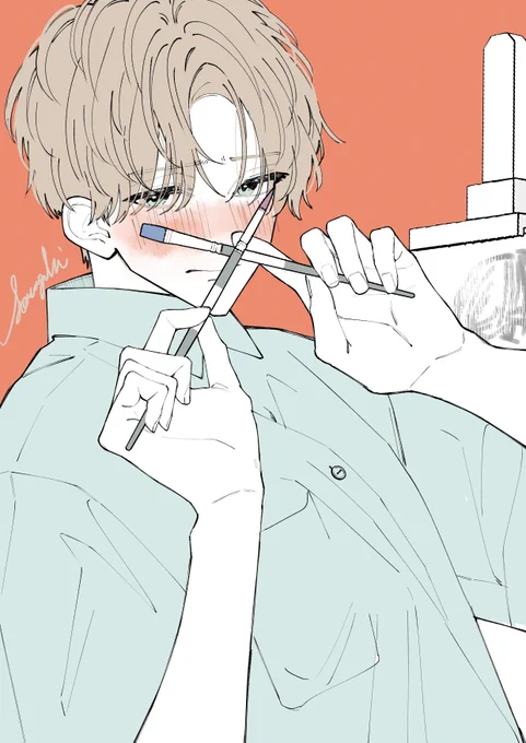 部活別男子の照れ顔の隠し方 #手芸部 #美術部 #文芸部