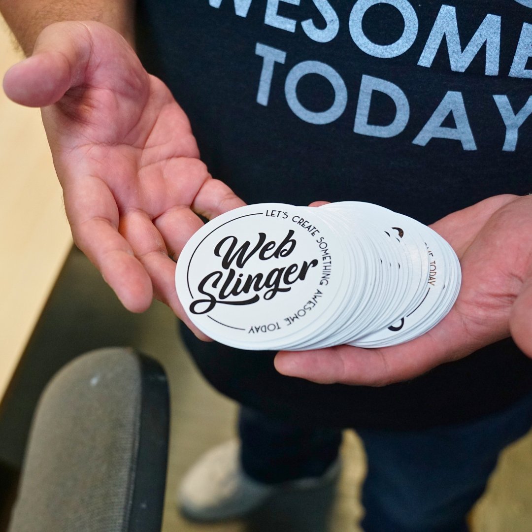 fxvdigital's tweet photo. Just snagged these awesome web-slinger stickers – now, who wants one?! #Stickers https://t.co/PPjWYBI5EN