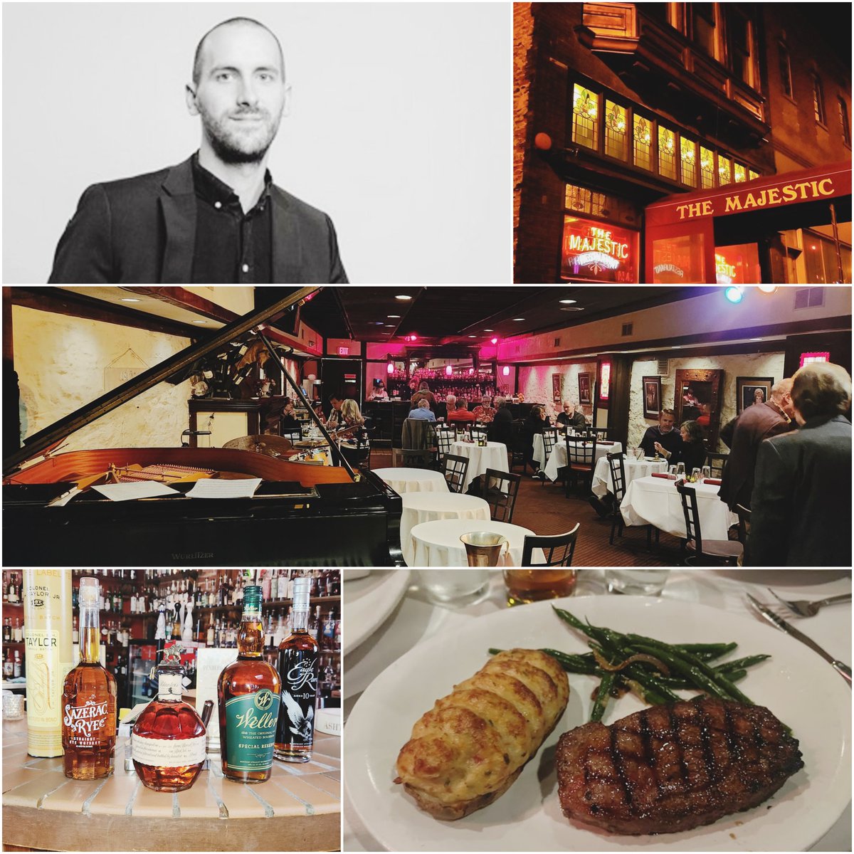 🎶 Join us at The Majestic Restaurant in Kansas City for a night of jazz with the Peter Schlamb Trio! 🍷🥃🥩 #SteakAndJazz #KCNightlife