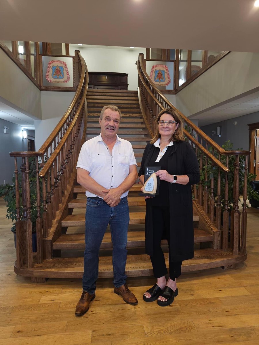 The UBC Equity Diversity, &amp; Inclusion Award of Excellence was presented to Laurie Cole of New View Designs Inc &amp; Lloyd Burns of Lloyd Burns Construction Ltd. The awards were presented by the SME Coordinator, Emily Eggleton, EST Deb Romero &amp; Regional Manager NB James Dawson.