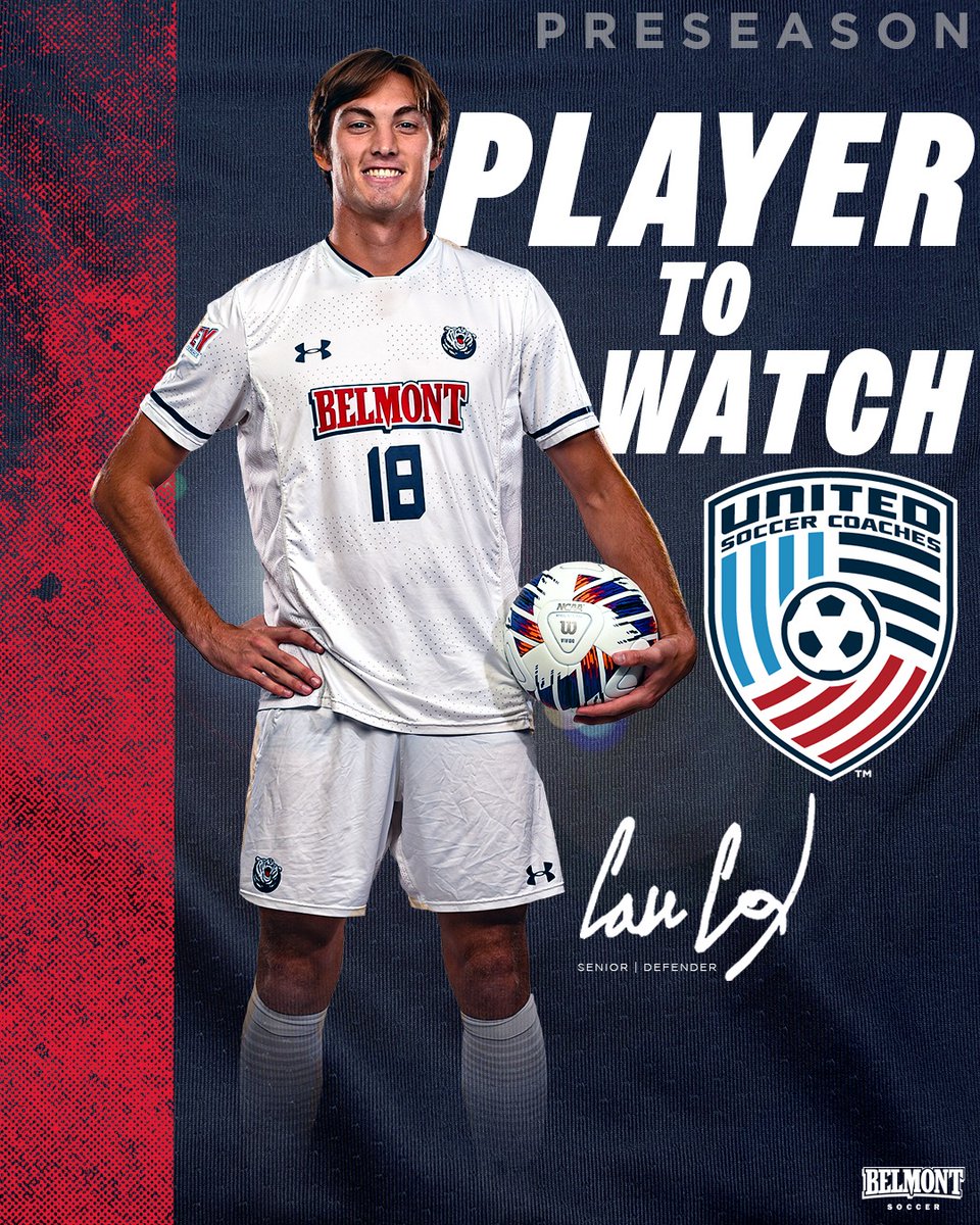 Congrats to Belmont Business Student Case Cox!  Case completed his BBA in Finance in May, interned for Highland Ventures this summer and is joining the AMBA program this month. This week Case was named a "Player to Watch" by United Soccer Coaches. loom.ly/eXTMSDU
