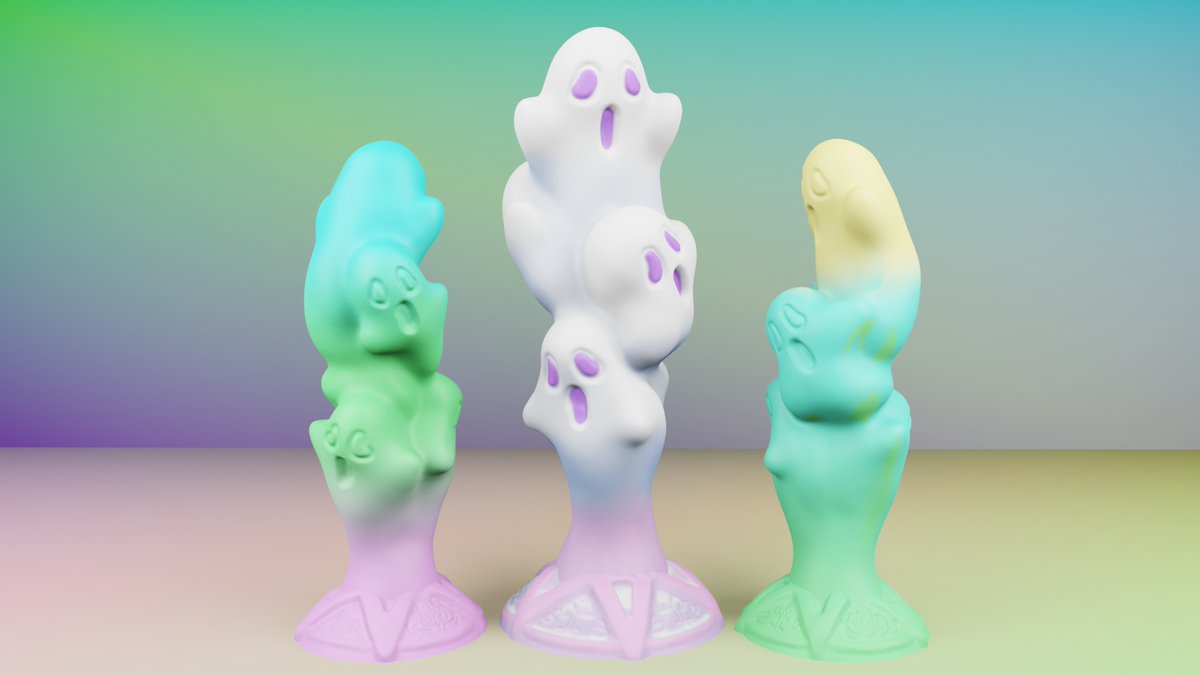 BOOSTERGEIST 👻🤍Hope i didnt startle you TOO much 🥲 This new SPOOOOky sculpt is now available 🤗💚#dongdesign #fantasy #dildo #sextoy #halloween #ghost