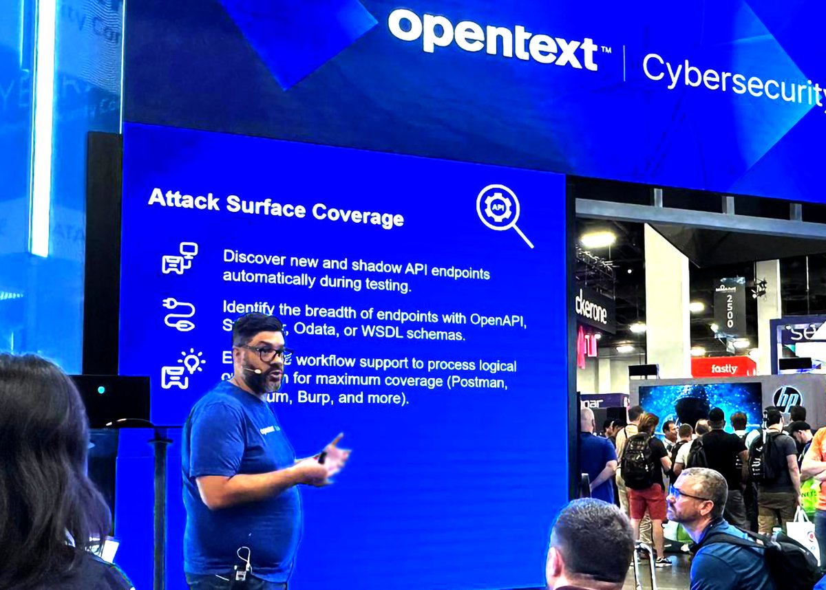OpenTextSec's tweet photo. #BHUSA: Come meet the team that is challenging the status quo in #cybersecurity.
We're hosting a range of in-depth #infosec talks in booth #2528, along with demos of #BrightCloud, #Voltage, #NetIQ and other products from our holistic portfolio.
#BlackHat2023 #BlackHatUSA https://t.co/XrHYNSyroC