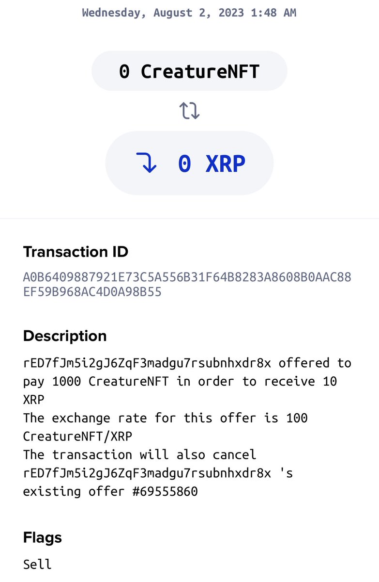 Our token for our NFT project only on the XRPL.