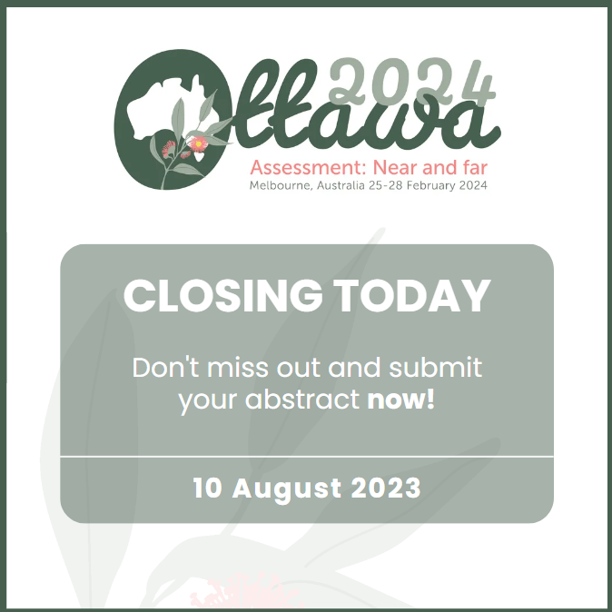 Last call for abstract submissions! 📢 Don't miss your chance to be part of #Ottawa2024. Abstract submissions will close today.

ottawa2024.au/abstract-submi…

#visitmelbourne #mcb #healthprofessional #MedEd #clinicaled #assessment
