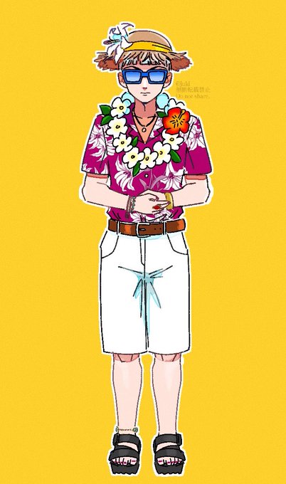 「flower hawaiian shirt」 illustration images(Latest)