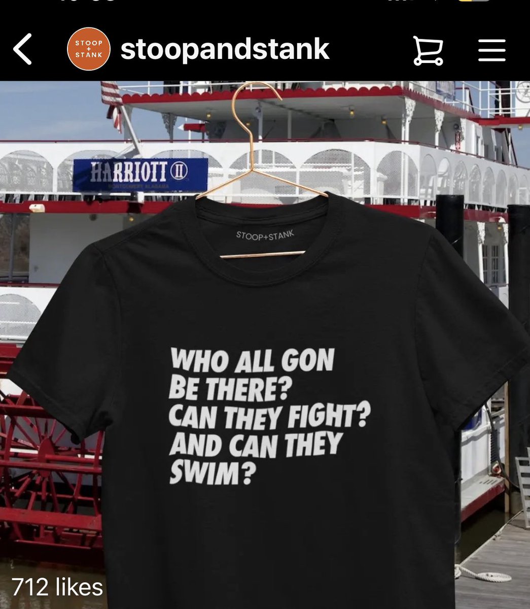 saragoldrickrab's tweet photo. Always loved #Philly-owned @stoopandstank and now they've gone and done it again! 🤣🤣🤣

#AlabamaBrawl #AlabamaRiverBoat #AlabamaRiverBoatBrawl https://t.co/JaaVpl2qmo