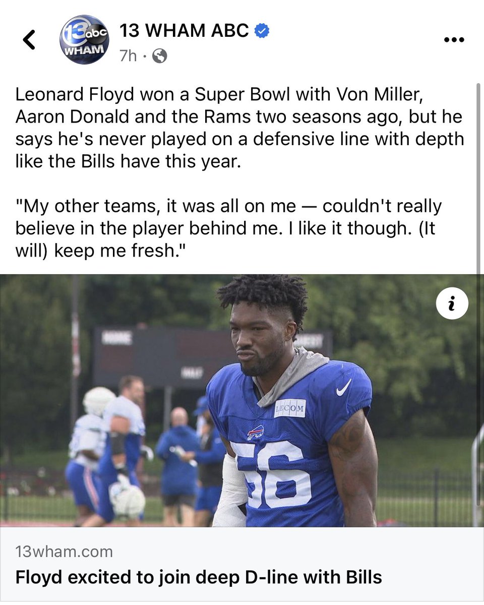 AllenSales's tweet photo. Leonard Floyd talking reckless. I was never a huge fan of this guy. 👎 https://t.co/1XiV1MP35W