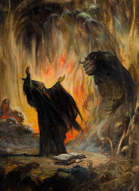 artenpedia's tweet photo. The Sorcerer by Frank Frazetta, 1965 https://t.co/jFlMB3mEqV