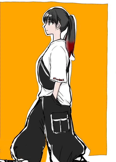 足が短いのではなぁいっ!!腰で履いてるだけだから!!横向きむずいよオオオ 