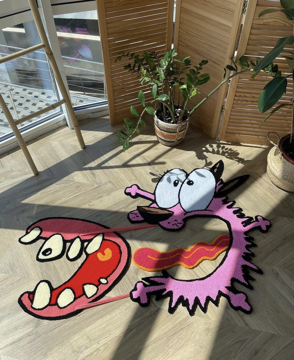 DayDreamKicks's tweet photo. Courage the Cowardly Dog rug https://t.co/rkqF4bnT7O