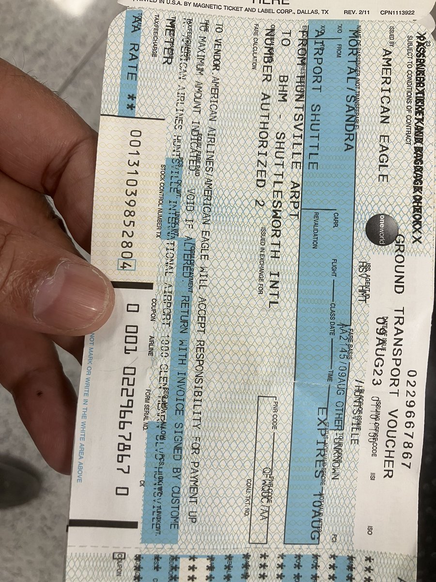 abusinessprof's tweet photo. @FlyHSV we are stranded at the airport. Huntsville Taxi is refusing to accept @AmericanAir voucher. There is no AA staff here to help us. My wife and 3-year old daughter are with me waiting at the airport to get back home. AA flew us here instead of flying us to @BirminghamAirpo https://t.co/LNnkk42gYd