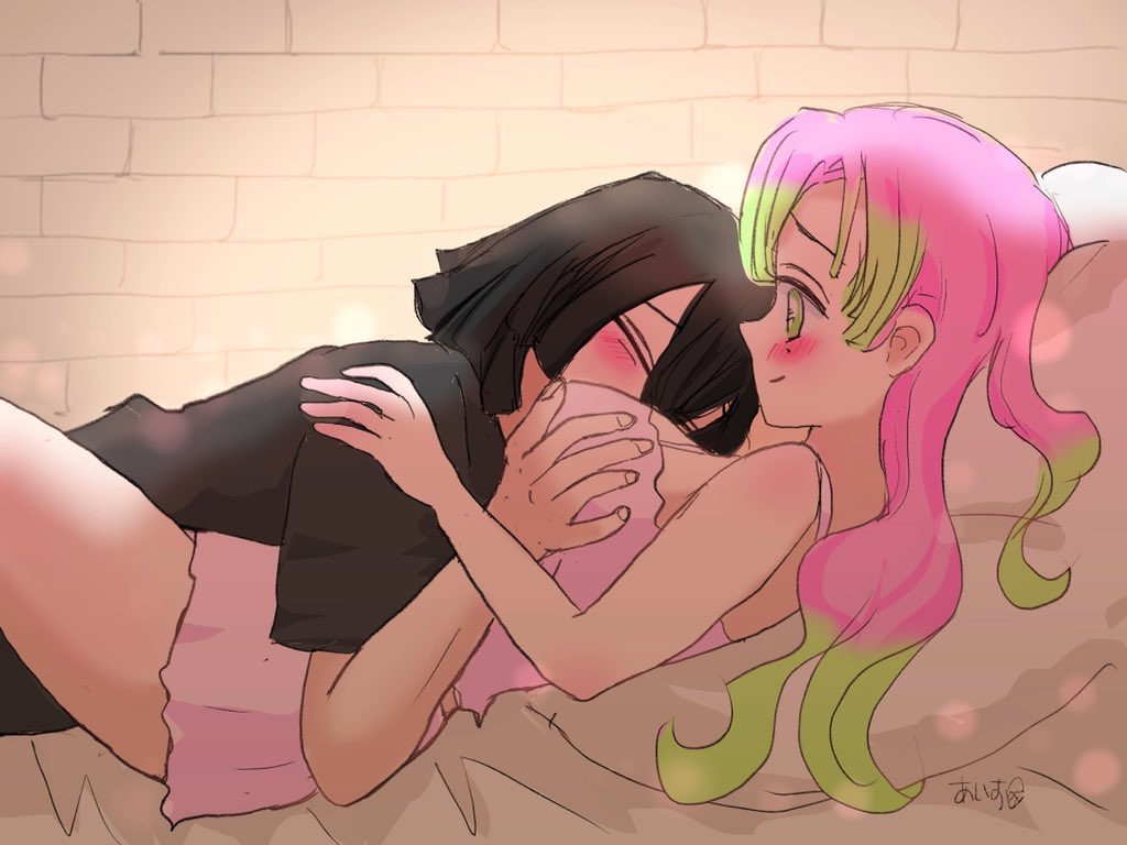 甘露寺蜜璃 「ちゃんのほんとの抱き枕(再掲)」|あいすのイラスト