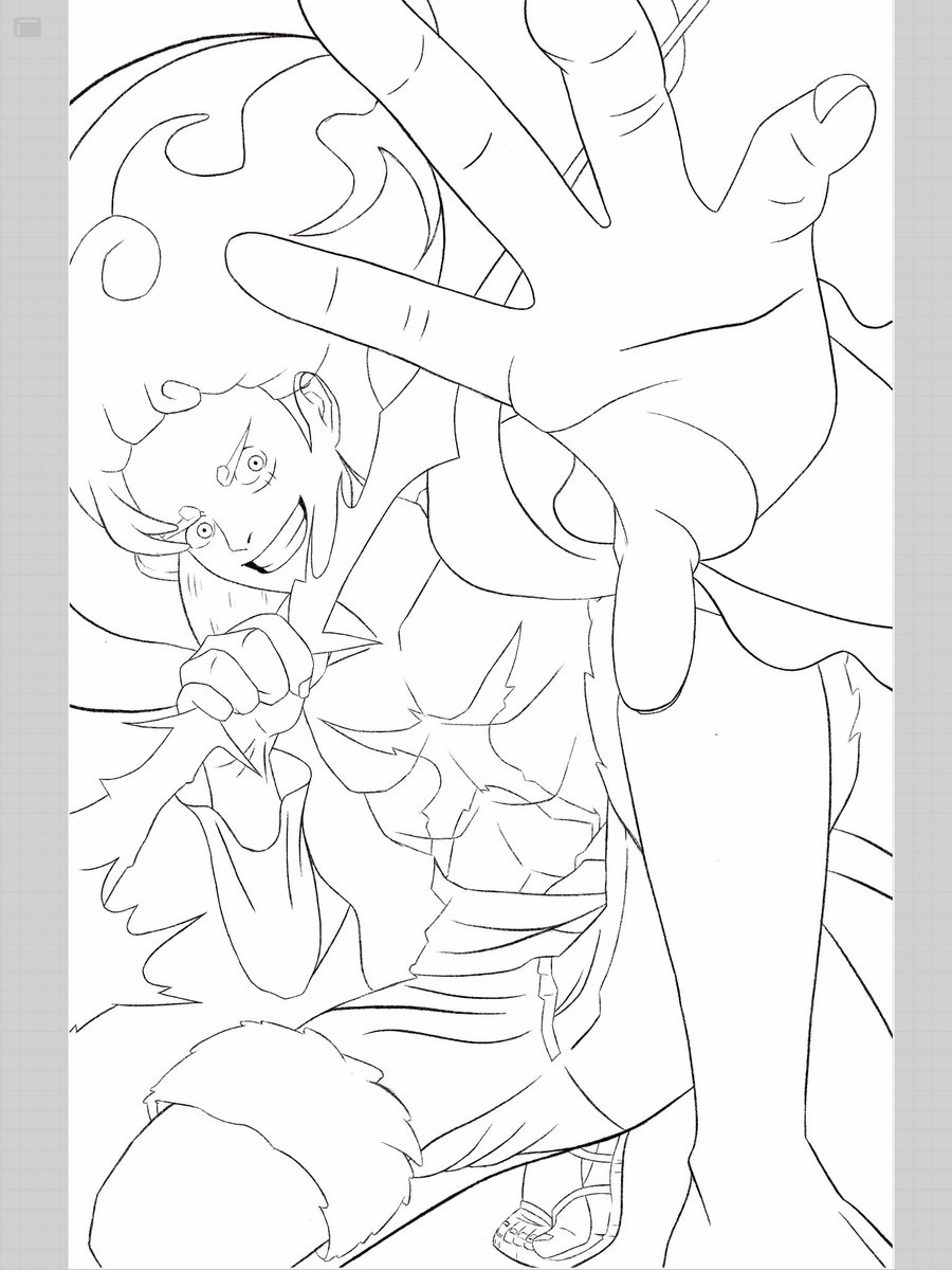 #ONEPIECE #gear5luffy clean sketch done!!