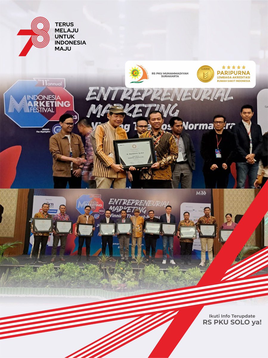 rspkusolo's tweet photo. Penghargaan ini merupakan yang ke duakalinya diberikan kepada dr. Mardiatmo, Sp.Rad yang sebelumnya diberikan pada tahun 2018 oleh MARKPLUS INSTITUTE untuk kategori yang sama.

#marketing #health #pkusolo #rumahsakitsolo #rspkusolo #kotasolo https://t.co/IQKXOn63ni