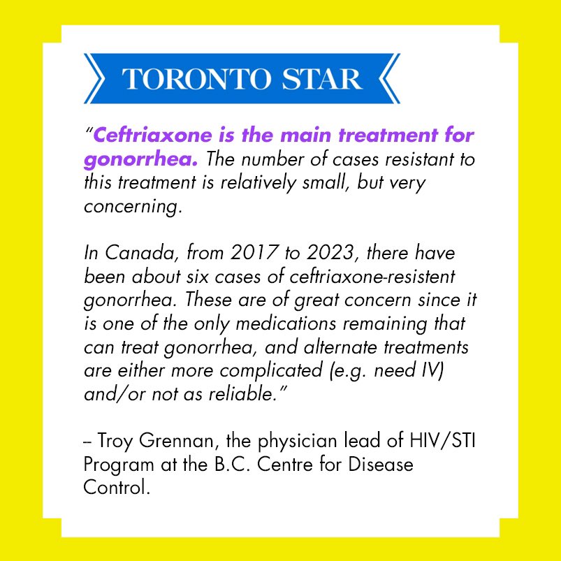 GMSHAlliance's tweet image. Last week @WHO reported that drug-resistant #gonorrhea poses a serious public health threat in multiple countries around the world, including Canada.

thestar.com/news/canada/dr…

#gettested #stitesting #sexualhealth