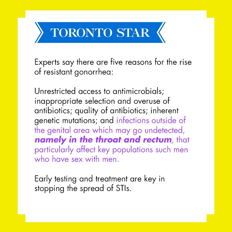 GMSHAlliance's tweet image. Last week @WHO reported that drug-resistant #gonorrhea poses a serious public health threat in multiple countries around the world, including Canada.

thestar.com/news/canada/dr…

#gettested #stitesting #sexualhealth