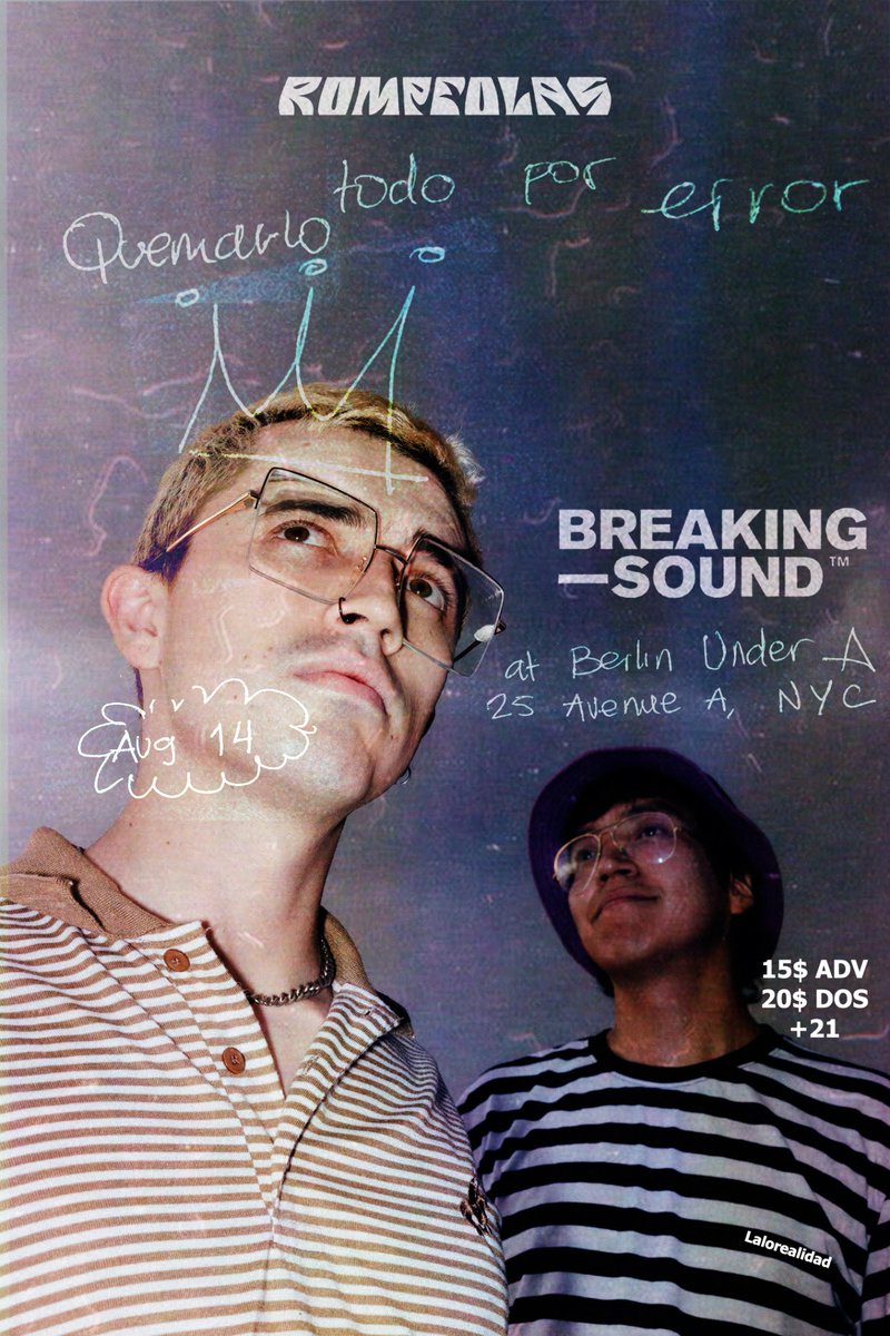 🔥🔥🔥🔥🔥 el próximo 14 de agosto Quemarlo Todo Por Error en vivo por primera vez en nueva york!!! 
en un formato dúo bien ameno para todo el corillo aquí en el gabacho! 
tickets aquí: link.dice.fm/x7ddd9345ae4