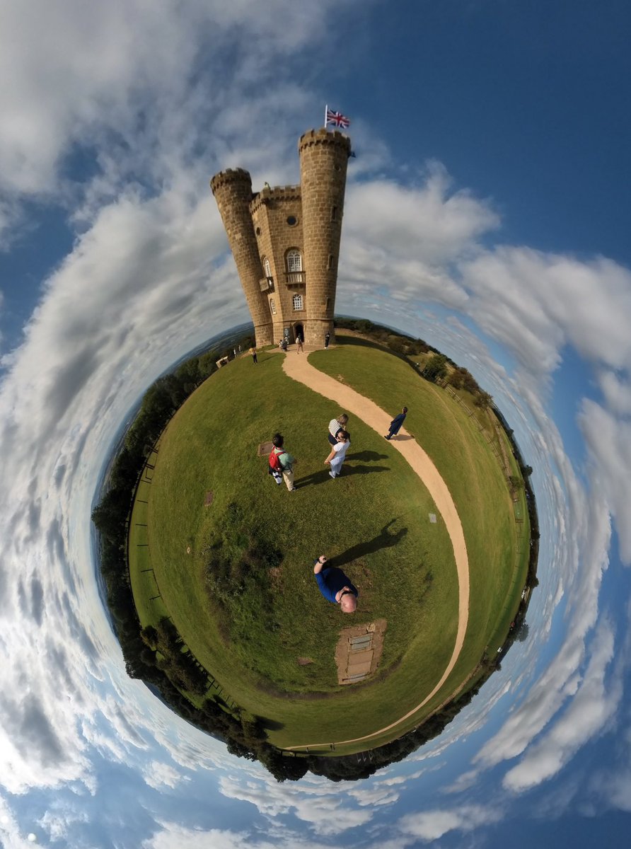 Castles make for cool #tinyplanet photos. This is Broadway Castle in the UK.