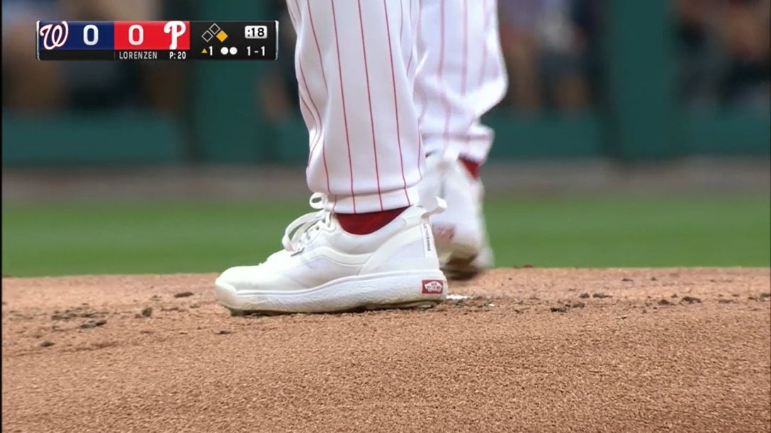 mccrystal_alex's tweet photo. Micheal Lorenzen rocking VANS on the mound

This phillies team has ALL the vibes https://t.co/I7HgrPYGia