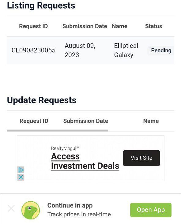 Ellip_Galaxy's tweet photo. We signed up fast track don't fade we are just getting started Ⓜ️
#EllipticalGalaxy #ELLIP #EllipArmy #EllipBSC #BSC #BSCToken #Binance https://t.co/kTxC6cVwEC
