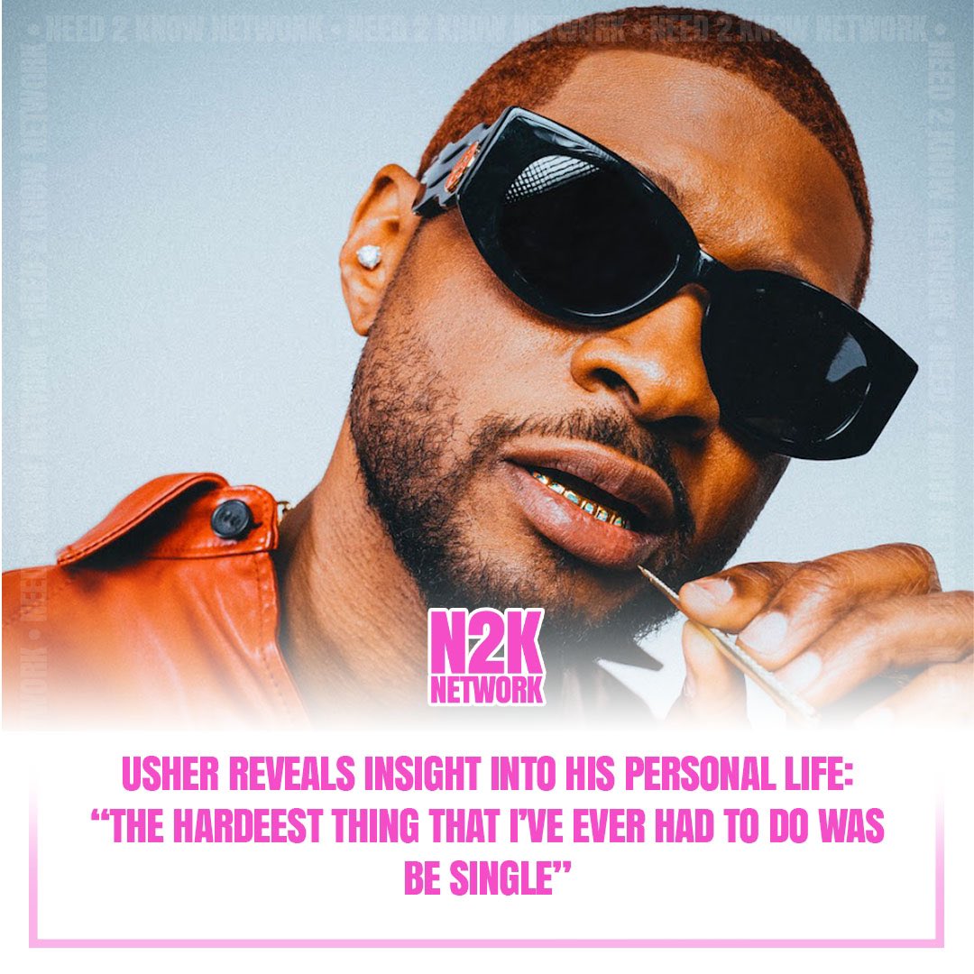 Need2KnowNET's tweet photo. In an interview w/ @vibemagazine Usher reveals his “most difficult” life lesson.

“I think the hardest thing that I’ve ever had to do was be single.” He also mentioned how he doesn’t like being “alone”. - “The idea of creating a life with someone is what I would like to do” https://t.co/vnB8bsD1V7