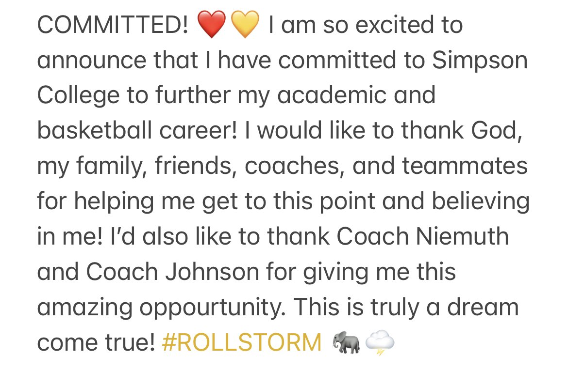 COMMITTED!!❤️💛 @SCStorm_WBB