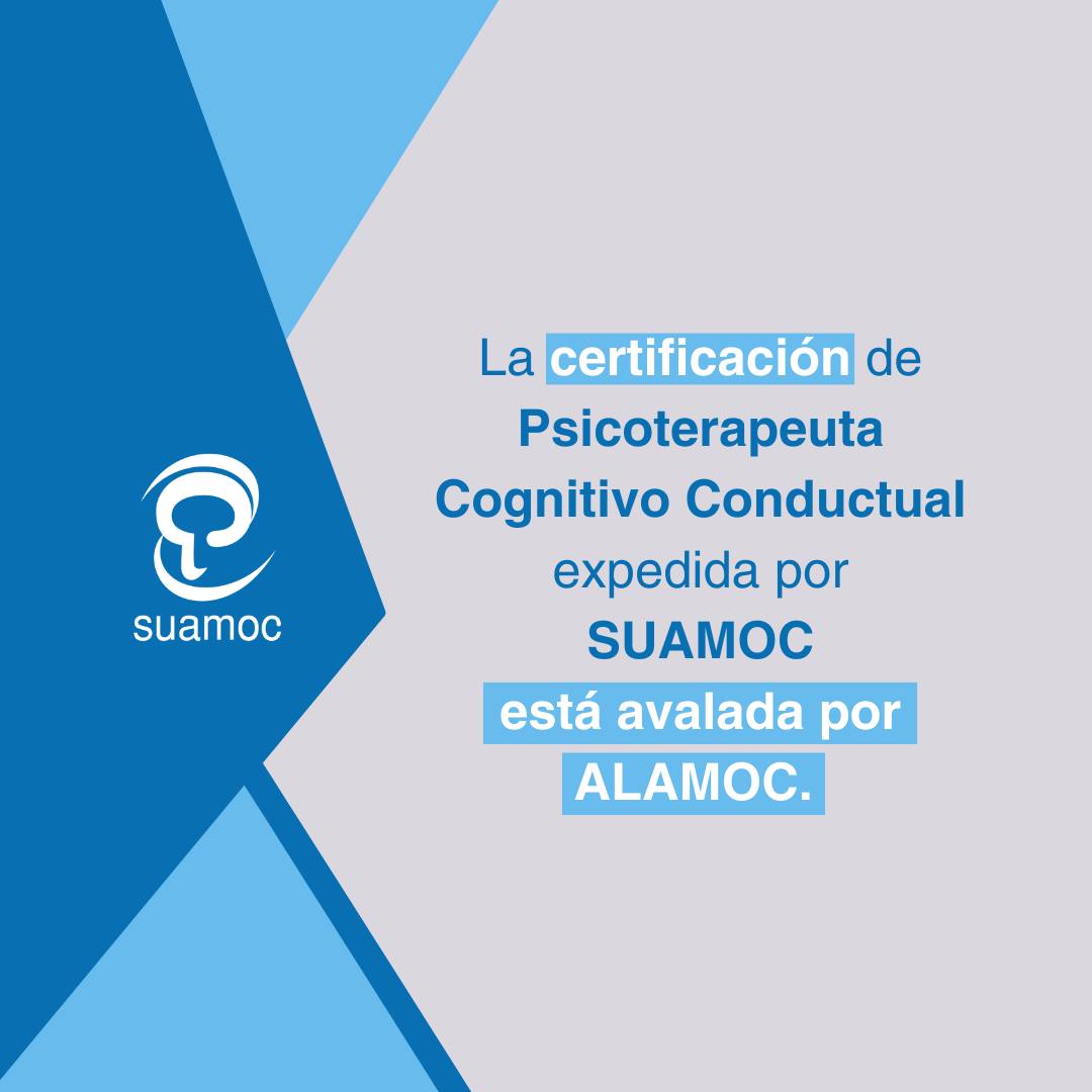 suamoc_uruguay's tweet photo. ⏹️Por qué elegir SUAMOC ❔
La certificación de Psicoterapeuta Cognitivo Conductual #TCC expedida por #SUAMOC está avalada por ALAMOC
#ALAMOC es integrante de la Confederación Mundial de Terapias Cognitivas Conductuales #WCBCT
👉Conocernos en https://t.co/ai2YSYpUpF ‼️ https://t.co/il64nftGij