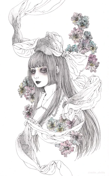 ようこそおいでませ!  #わたしの世界へようこそ #ペン画 #丸ペン