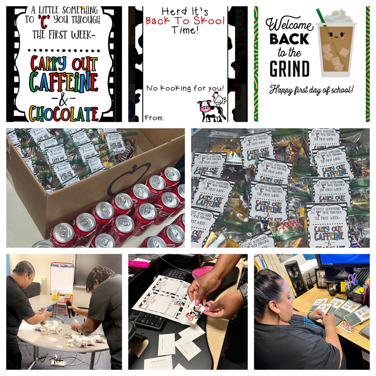 Content specialists this morning getting First Day of School treats ready for all the wonderful classroom teachers💙💛 It was definitely a great first day of school! @ChambersCharger @AliefISD #AliefProud #BuildingRelationships #InstructionalCoaches #LiteracyLabAdventures
