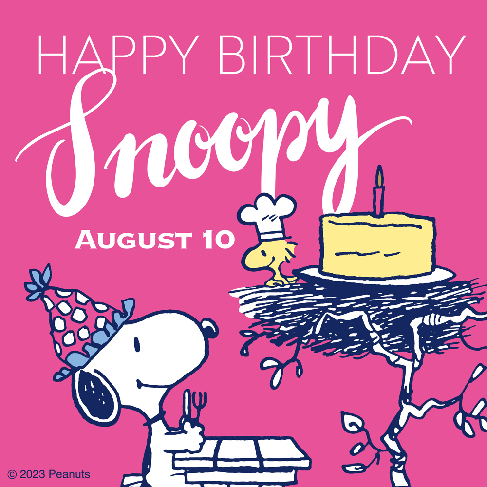 snoopyjapan's tweet photo. HAPPY BIRTHDAY SNOOPY！

8月10日はスヌーピーの誕生日です🎉

皆さんも #スヌーピーバースデー2023 を付けてお祝いしてくださいね♪ https://t.co/pOGOeaEqme