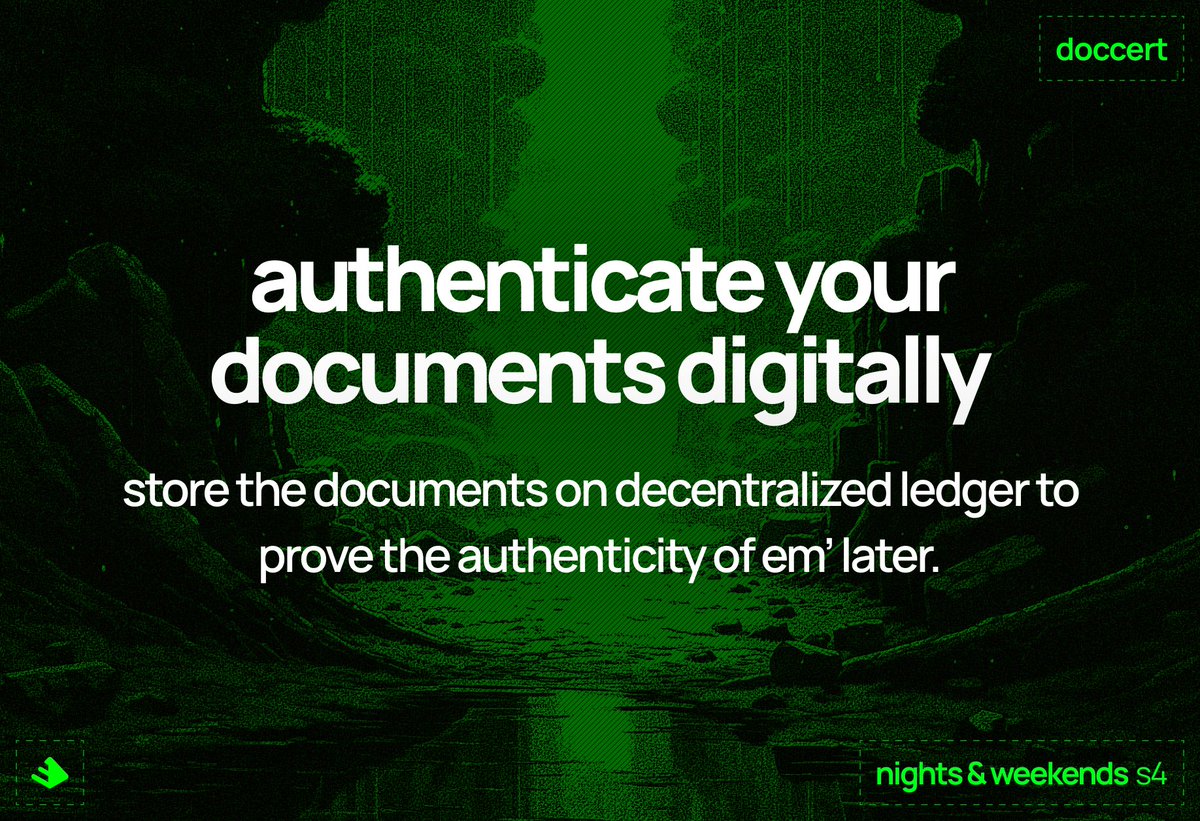 adigilani's tweet photo. Store the authenticity of your document in the digital ledger.

@_buildspace @_nightsweekends @farza https://t.co/DTj7ffFes6