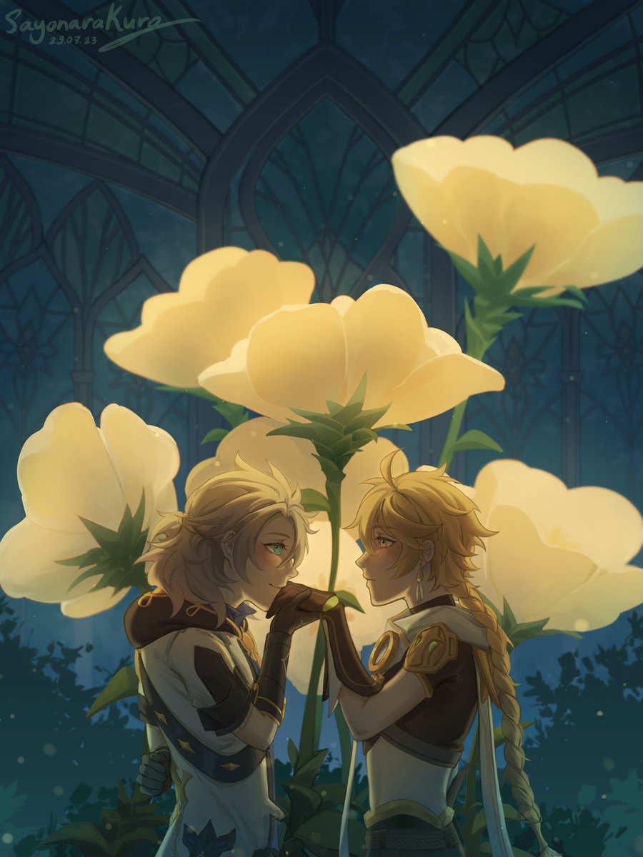 Sayonara_Kuro's tweet image. Day 5 - Sumeru &amp;amp; Flowers

Underneath the glow of flora
#AlbetherWeek2023 #Albether