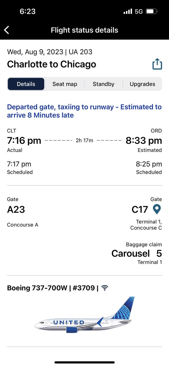 freeholdhal's tweet photo. come on @united do better.  first 30 minute delay then 45 min now you show us boarding 15 minutes before the inbound gets here??   your operational view is a mess and your claims of “operational disruption” can’t explain lack of scheduling slack, crew availability and good data https://t.co/O0aPkwiCNF