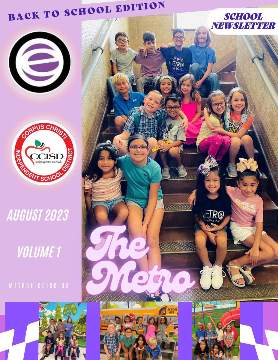 WELCOME BACK! Please take a look at our back to school edition of The Metro. The Metro is our school newsletter and it is packed with useful information to keep you up to date on important events happening on our campus. 

pubhtml5.com/bookcase/lfsgq/