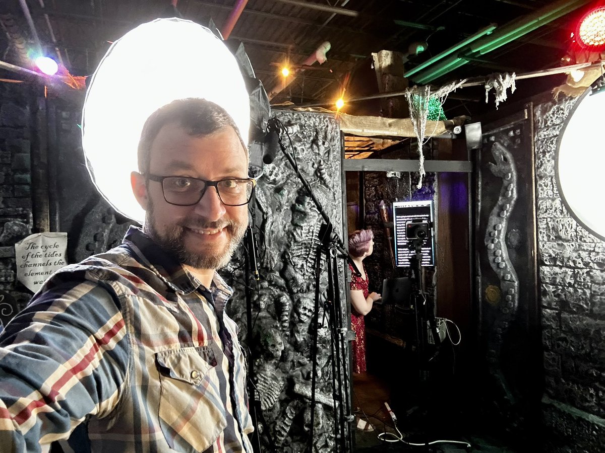 Spent last night filming with @annelukeman for our talk for <a href="/RealEscapeCon/">Reality Escape Convention</a> 2023! The free conference is online next weekend!