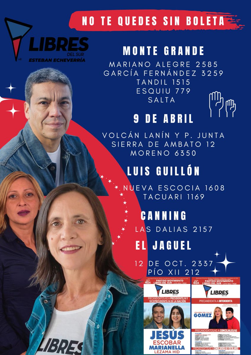 libresdelsuree's tweet photo. NO TE QUEDES SIN TU BOLETA! PASA A BUSCAR EN LOS PUNTOS QUE TE DEJAMOS EN EL FLYER 👇🏼 https://t.co/6w0oSi9DLx