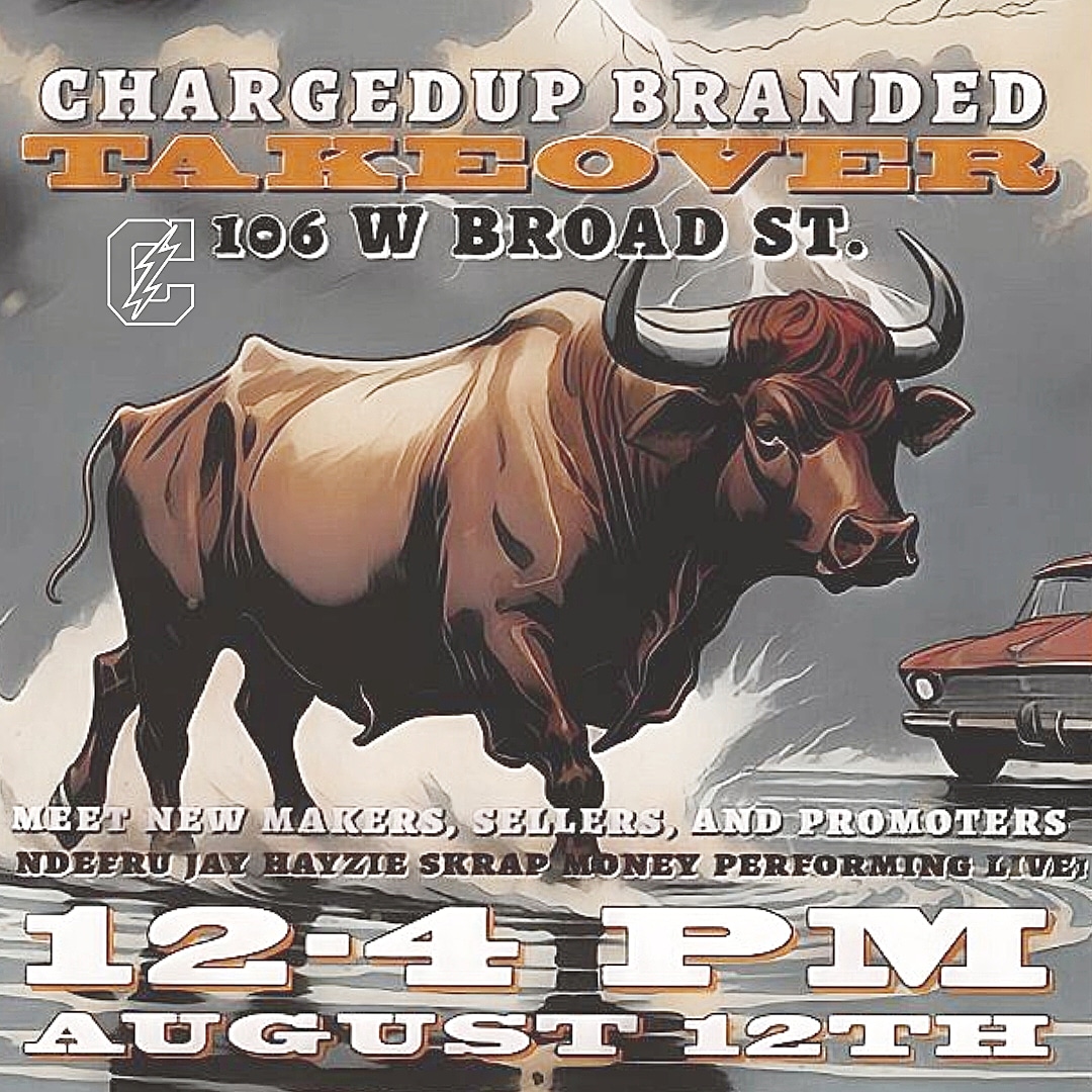 #CHARGEDUPTAKEOVER IV 

This Saturday 12-4pm
Come out and network with Brand makers, creators and artists from throughout the DMV region. 

Free admission