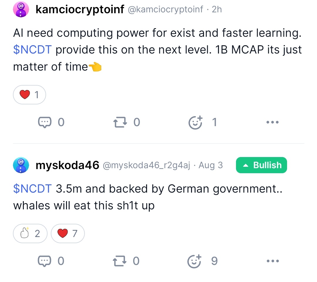 The_Avibe's tweet photo. It's just a matter of time now before $NCDT quadruple 🥹, let's Goooooo🚀
#BTC #DeFi #Web3Q #cloud #CRYPTONEWS
#Lahaina #mauifire #Nucocloud #Nuco https://t.co/RrgadHZf17
