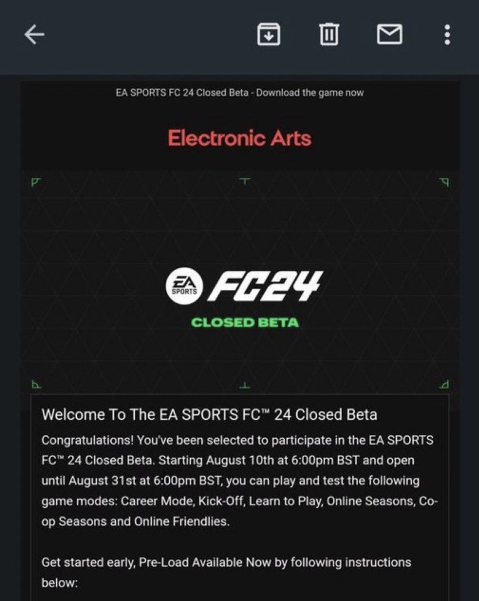 Saltyfootball7's tweet photo. EAFC24 BETA CODE GIVEAWAY ✅️

I Have 2x EAFC24 Beta Codes to Giveaway 

Leave a ❤️ and 🔁 and DM to enter

Make sure you’re following @Saltyfootball7 and @somalidad033 

#EAFC24 #BetaCodeGiveAway #EAFC24Beta

24 Hours To Enter!!

Good Luck. https://t.co/IIYjll30os