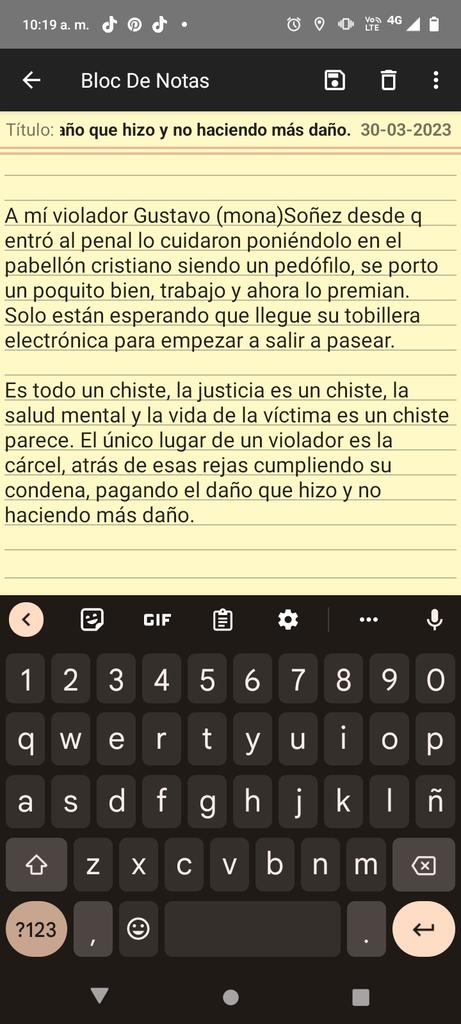 Vuelvo a publicar mi historia!! MI VIOLADOR EMPEZO A SALIR, y no solo no me avisaron, si no que me entere pq lo vieron EN EL COLECTIVO FLUVIAL VIAJANDO PARA VENIR A VIALE.
¿Dónde están todas las medidas de seguridad que me prometieron? ¿Dónde está el cuidado de la víctima?