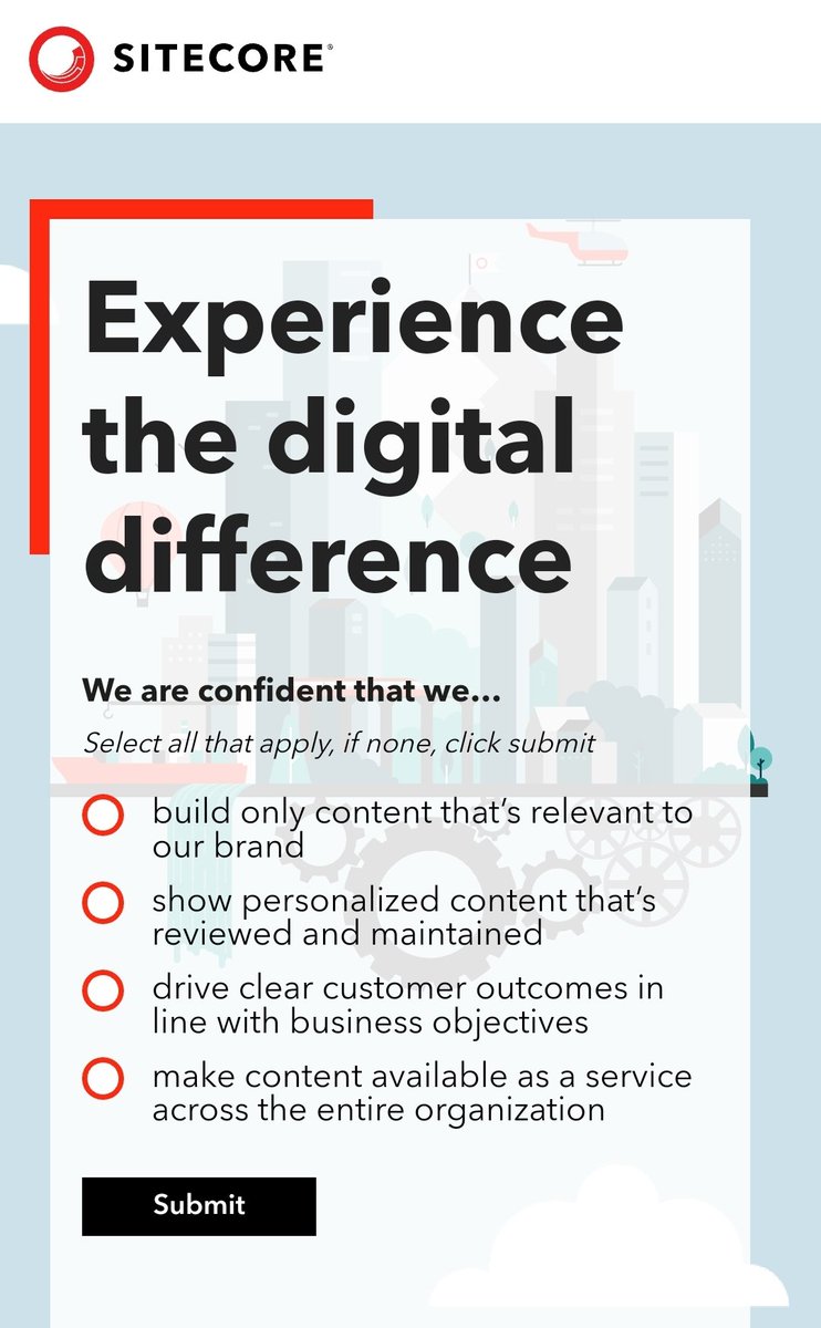 The key to developing a digital maturity roadmap is conducting an assessment to determine where you are and what the next steps you should take 👉 sitecore.com/landing/corp/2… #digitalmaturity #sitecore #sitecorecommunity #digitalstrategy #ContentStrategy #cx
