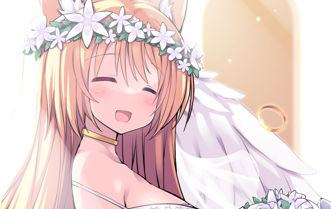 >RT
終了目前ですが個人的に描きたかったエーテルフライトちゃんのウェディングドレスです～お持ちの方は是非どうぞ!! 