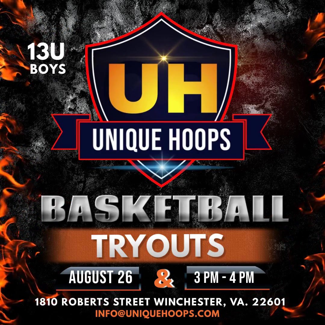 Are you ready to PLAY Unique Hoops Travel Basketball 🏀. This is your chance to showcase your skills and be a part of an incredible team. 

‼️Don't miss out on this opportunity‼️
#uniquehoopsbball #itststartswithKOP #winchesterva
#BasketballLife #BballSkill #GameTime #sports