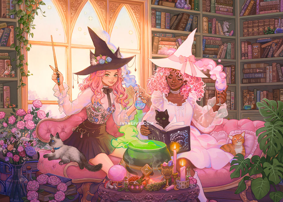 「Which witch are you?    "Rose Library" b」|DeviantArtのイラスト